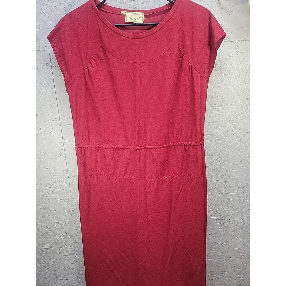 Vintage 70’s‎ Ms. Sugar Dress Maxi Stretch Waist Cap Sleeve Fit & Flare